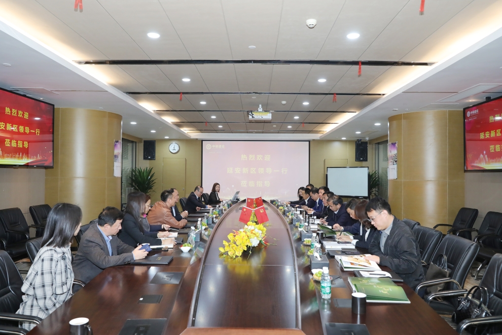 陕西省延安新区党工委副书记、管委会主任薛鹏春一行莅临必一运动建设调研指导 